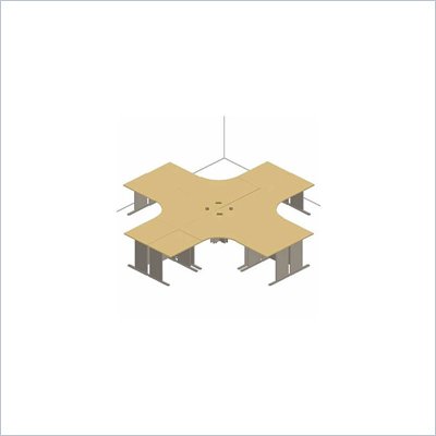 Bush Series A Natural Cherry and Slate Advantage Cubicle Desk