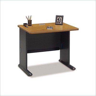 Bush Series A 36" Wood Computer Desk in Natural Cherry