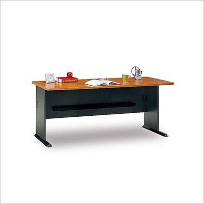 Bush Series A 72" Wood Computer Desk in Natural Cherry
