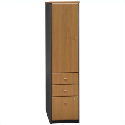 Bush Series A Vertical Wood File Locker in Natural Cherry