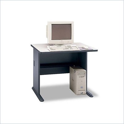 Bush Series A 36" Wood Computer Desk in Slate