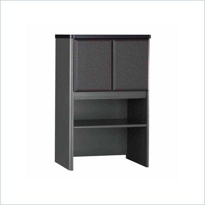 Bush Series A Storage Hutch in White Spectrum/ Slate Grey
