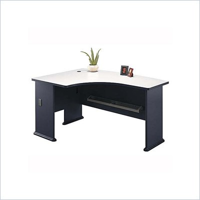 Bush Advantage Series Left L-Shape Bow Front Wood Computer Desk in Slate