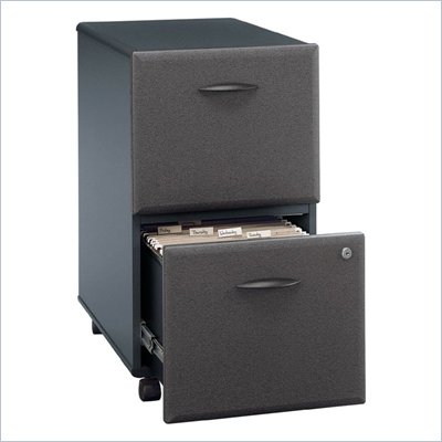 Bush Series A 2 Drawer Vertical Mobile File Storage Cabinet in Slate Finish