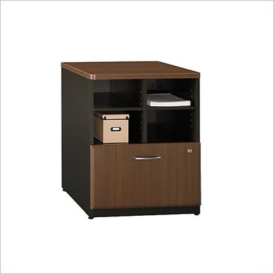 Bush Series A Storage Cabinet in Sienna Walnut/Bronze