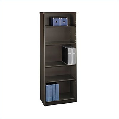 Bush Advantage Series A 5 Shelf Bookcase in Sienna Walnut/Bronze