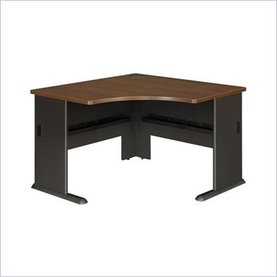 Bush Series A 48" Corner Desk in Sienna Walnut/Bronze