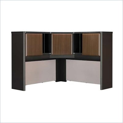 Bush Series A 48" Corner Hutch in Sienna Walnut/Bronze
