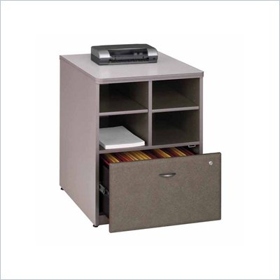 Bush Series A Storage Cabinet in White Spectrum/ Pewter