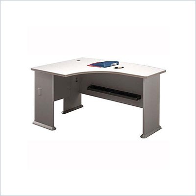 Bush Series A - Pewter - Left L-Bow Desk