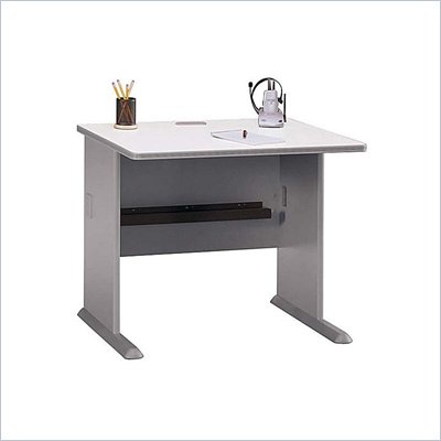 Bush Series A 36" Wood Credenza Desk in Pewter