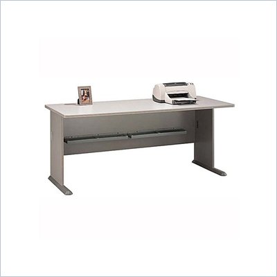 Bush Series A 72" Wood Credenza Desk in Pewter