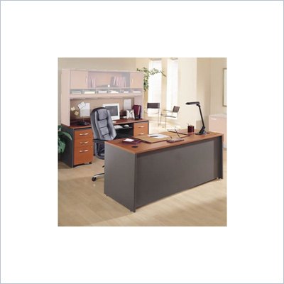 Bush Auburn Maple Corsa Series Executive Desk and Credenza