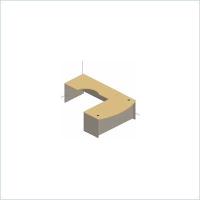 Bush Auburn Maple Corsa Series L-Shaped Corner Desk Set