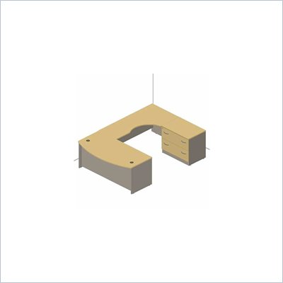 Bush Auburn Maple Corsa Series U-Shaped Corner Desk