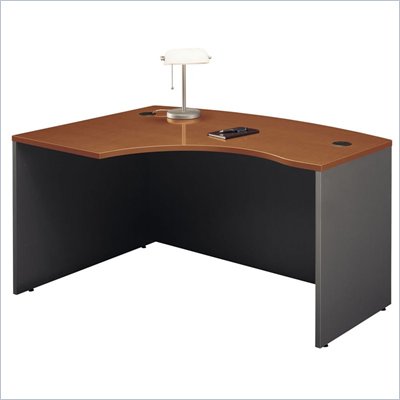 Bush Series C Left Bow Front Desk in Auburn Maple