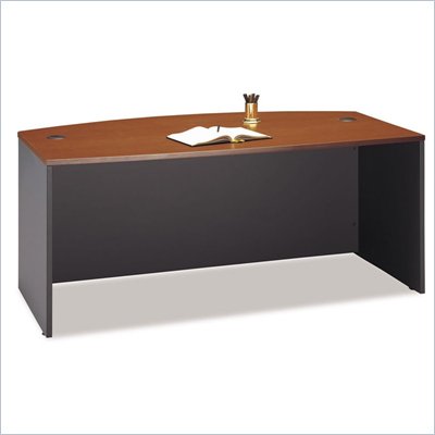 Bush C Series 71" Bow Front Wood Executive Desk in Auburn Maple