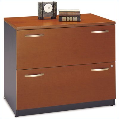 Bush Series C 2 Drawer Lateral Wood File Storage Cabinet in Auburn Maple