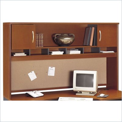 Bush Series C 71" 2 Door Wood Hutch in Auburn Maple