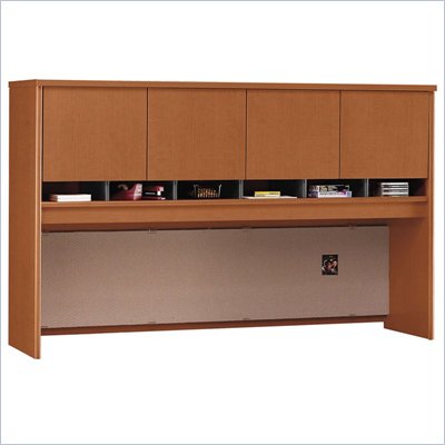 Bush Series C 71" Four Door Wood Computer Hutch in Auburn Maple