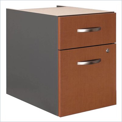 Bush Series C  2 Drawer Lateral Wood Pedestal in Auburn Maple