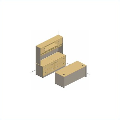 Bush Corsa Series Executive Office Set in Hansen Cherry