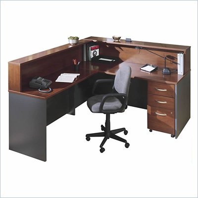 Bush Hansen Cherry Corsa Series L-Shape Reception Desk