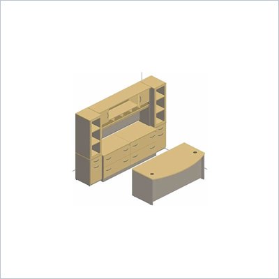 Bush Hansen Cherry Corsa Series Home Office Desk Set