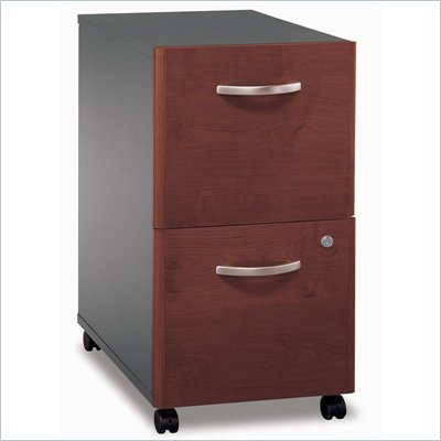 Bush Series C 2 Drawer Vertical Mobile Wood File Cabinet in Hansen Cherry