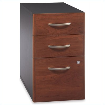 Bush Series C 3 Drawer Vertical Wood File Cabinet in Hansen Cherry