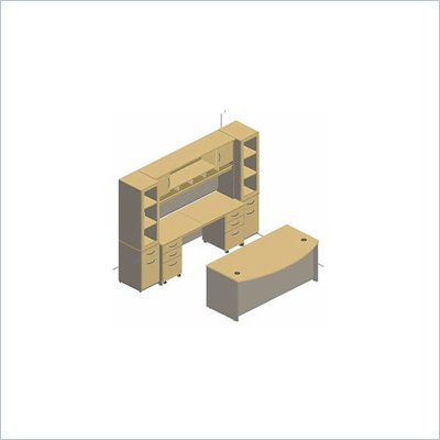 Bush Light Oak Corsa Series Executive Office Set