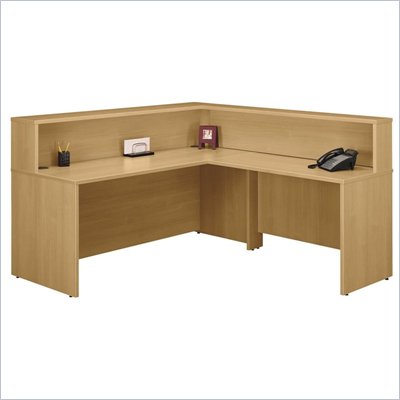 Bush Series C Light Oak Reception Desk