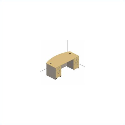 Bush Light Oak Corsa Series Standard Desk Suite
