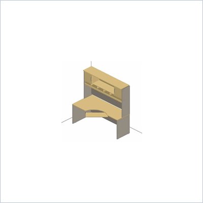 Bush Corsa Series Cubicle Office Set in Light Oak
