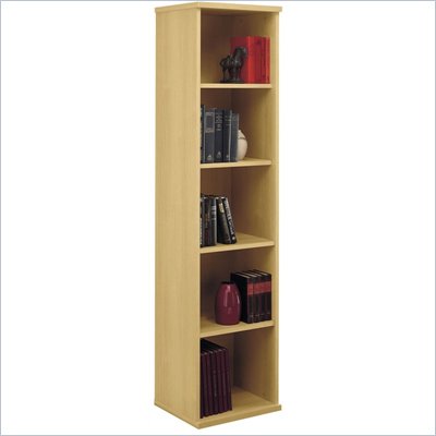 Bush Light Oak Series C Open Single Bookcase
