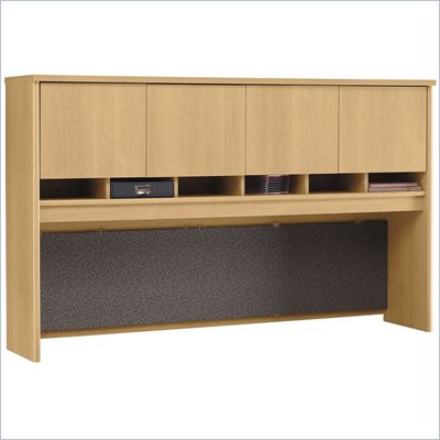 Bush Light Oak Series C 71 inch Four Door Hutch