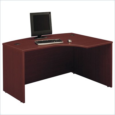 Bush Mahogany Series C Right Bow Front Desk in Mahogany