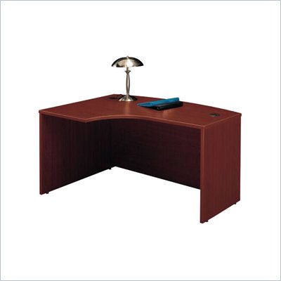 Bush Series C Left Bow Front Desk in Mahogany