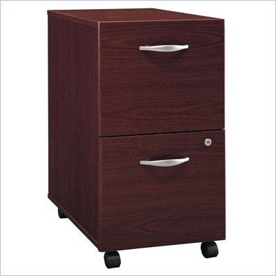 Bush Series C 2 Drawer Vertical Wood Mobile File Cabinet in Mahogany