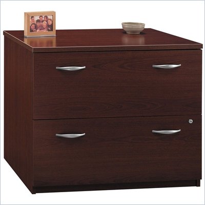 Bush Series C 2 Drawer Lateral Wood File Storage Cabinet in Mahogany