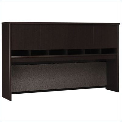 Bush Series C 71" Four Door Wood Computer Hutch in Mocha Cherry