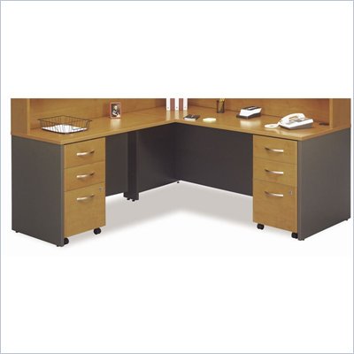 Bush Natural Cherry Corsa Series L-Shaped Desk