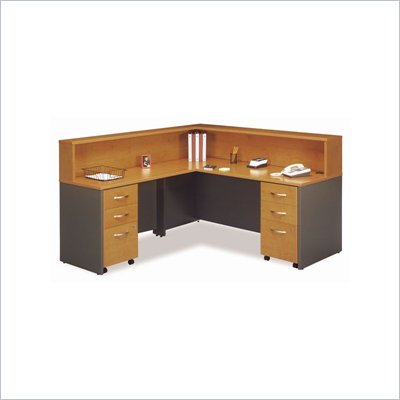 Bush Series C Natural Cherry Reception Desk