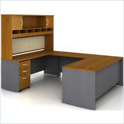 Bush Corsa Series Executive Office Suite in Natural Cherry