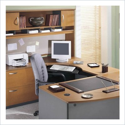 Bush Corsa Series U-Shape Office Suite in Natural Cherry