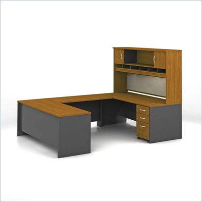 Bush Series C Natural Cherry U-Shaped Desk Set