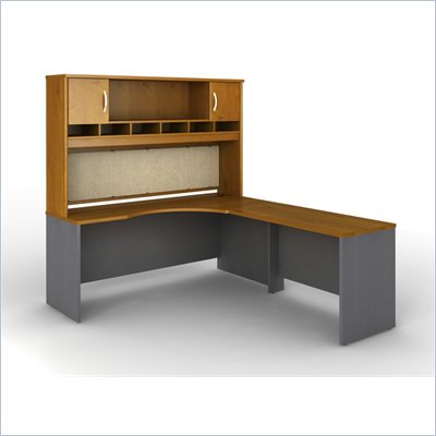 Bush Series C 3-Pc. Right-Hand Corner Computer Desk in Natural Cherry