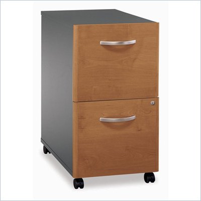 Bush Series C 2 Drawer Vertical Mobile Wood File Cabinet in Natural Cherry
