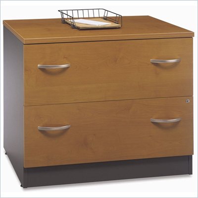 Bush Series C 2 Drawer Lateral Wood File Cabinet in Natural Cherry
