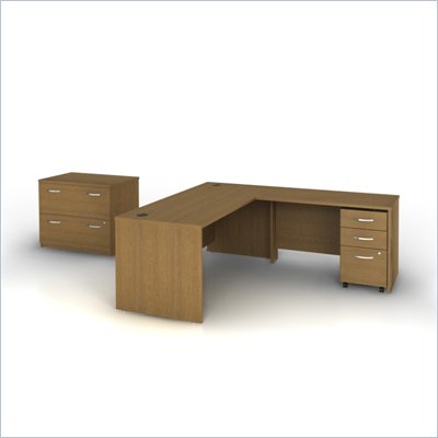 Bush Series C 006 Office Set in Warm Oak
